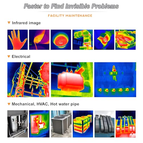 Image of XPR3SS 256X192 IR Resolution Hti HT-203U Thermal Camera For Android Adjustable 8 Color Palettes Infrared Heat Detection Temperature Range -20C to 550C Camera & Video Min & Max Temperature Tracking