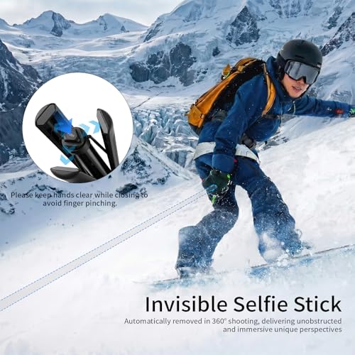 Vasgather Camera Protective Kit Compatible with insta 360 x5 accessories Starter Kit include（Silicone Case,Screen Protector,Lens Guard,1.2M Invisible Selfie Stick with Tripod）for 360 X5 Action Camera by Vasgather - Used condition - Image 3