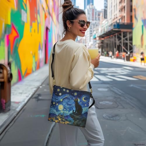 Image of HUGS IDEA Boho Bags for Women Leather Handbag Shoulder Bucket Crossbody Purse