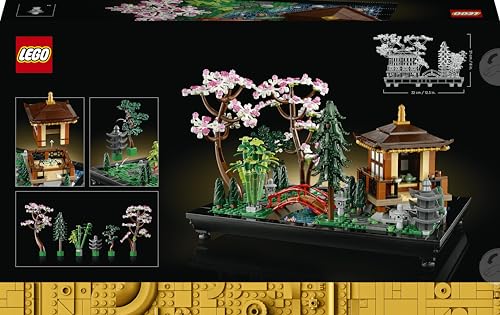 10315 Icons Il Giardino Tranquillo, Kit Giardino Botanico Zen per Adulti con Fiori di Loto, Regalo per Donna e Uomo Fan del Giardinaggio Giapponese, Decorazione da Scrivania Personalizzabile - Lego - Immagine 11