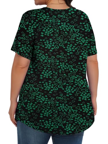 Image of Tencede Womens Plus Size Tops Tunic Short Sleeve Crew Neck Shirts Casual Soft Blouse 1X-5X