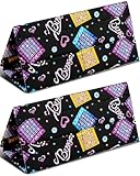 FOKDUVB 2 Pack of Playing Card Holder for Bridge Canasta Poker Games Bingo Ticket Holder for Pull Tabs Gambling Tickets Bingo Accessories for Players Card Game Stuff Supplies (Jet Black, Bingo Theme)