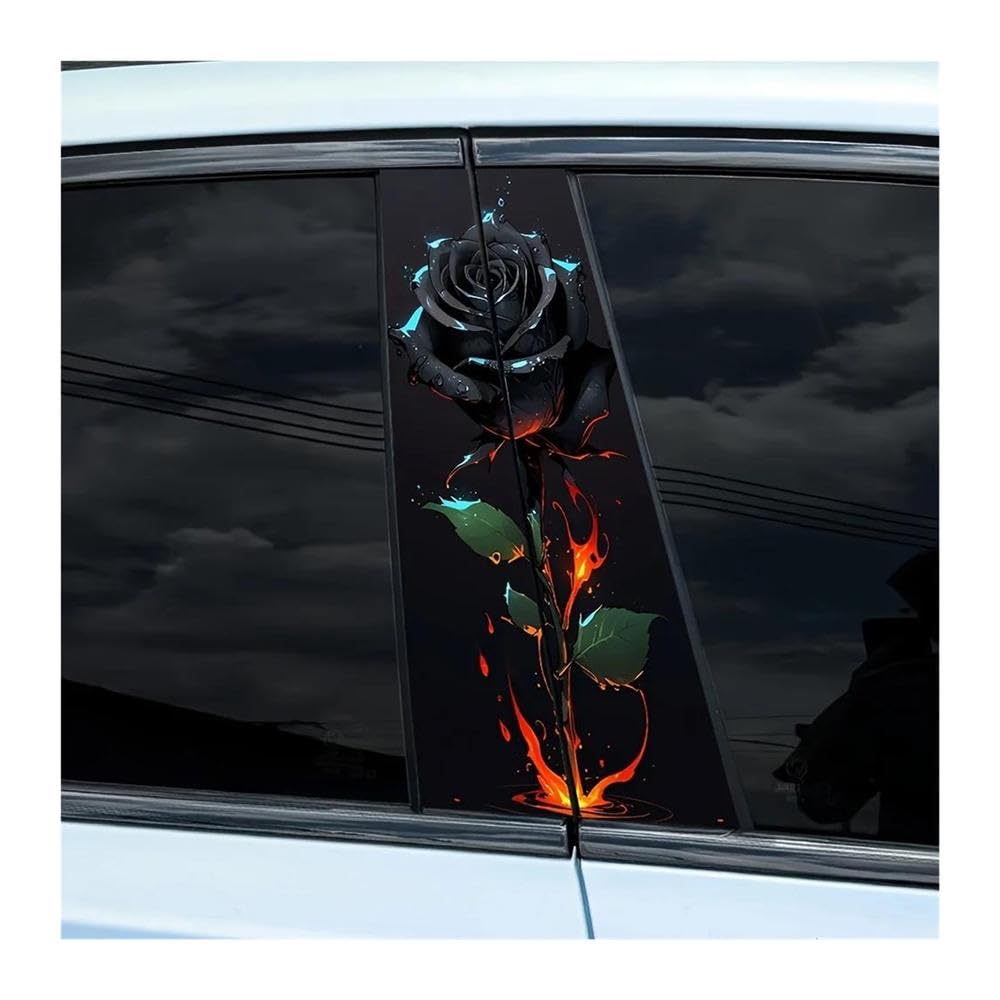 Autocollant montant central voiture rose : l'accessoire fleuri parfait pour vos trajets