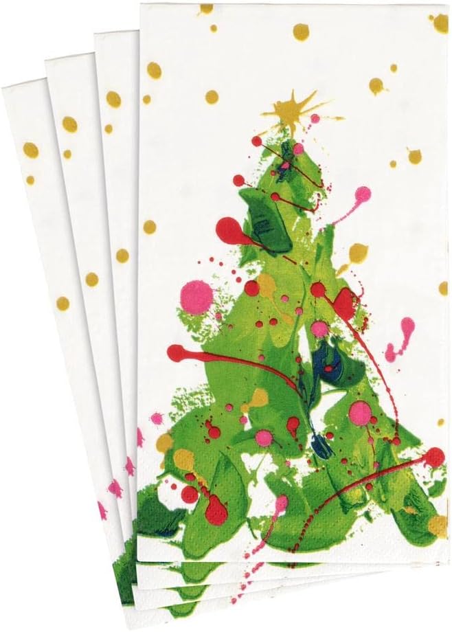 Caspari Splatter Tree Paper Luncheon Napkins - 20 Per Package