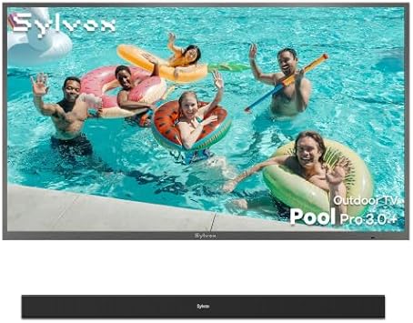 SYLVOX 43" Outdoor TV with Soundbar, AntiGlare, Dolby Atmos, Google TV