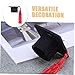 MERRYHAPY 24pcs Mini Graduation Caps with Tassels Cute Party Hats for Cupcake Toppers Bottle Decor and Animal Costumes Felt Red Mini Hats for Graduation Celebrations