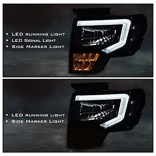 Image of PIT66 LED DRL Headlights Assembly Fit 2009-2014 Ford F150 faros delanteros