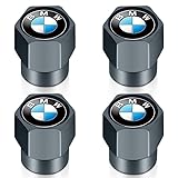 Tire Valve Stem Cap Cover Compatible for BMW M 1 3 5 6 Series X1 X3 X7 X5 X6 Z4 7 Series Belt O-Ring Seal Corrosion Resistant tire Valve caps 4 Pc Gray