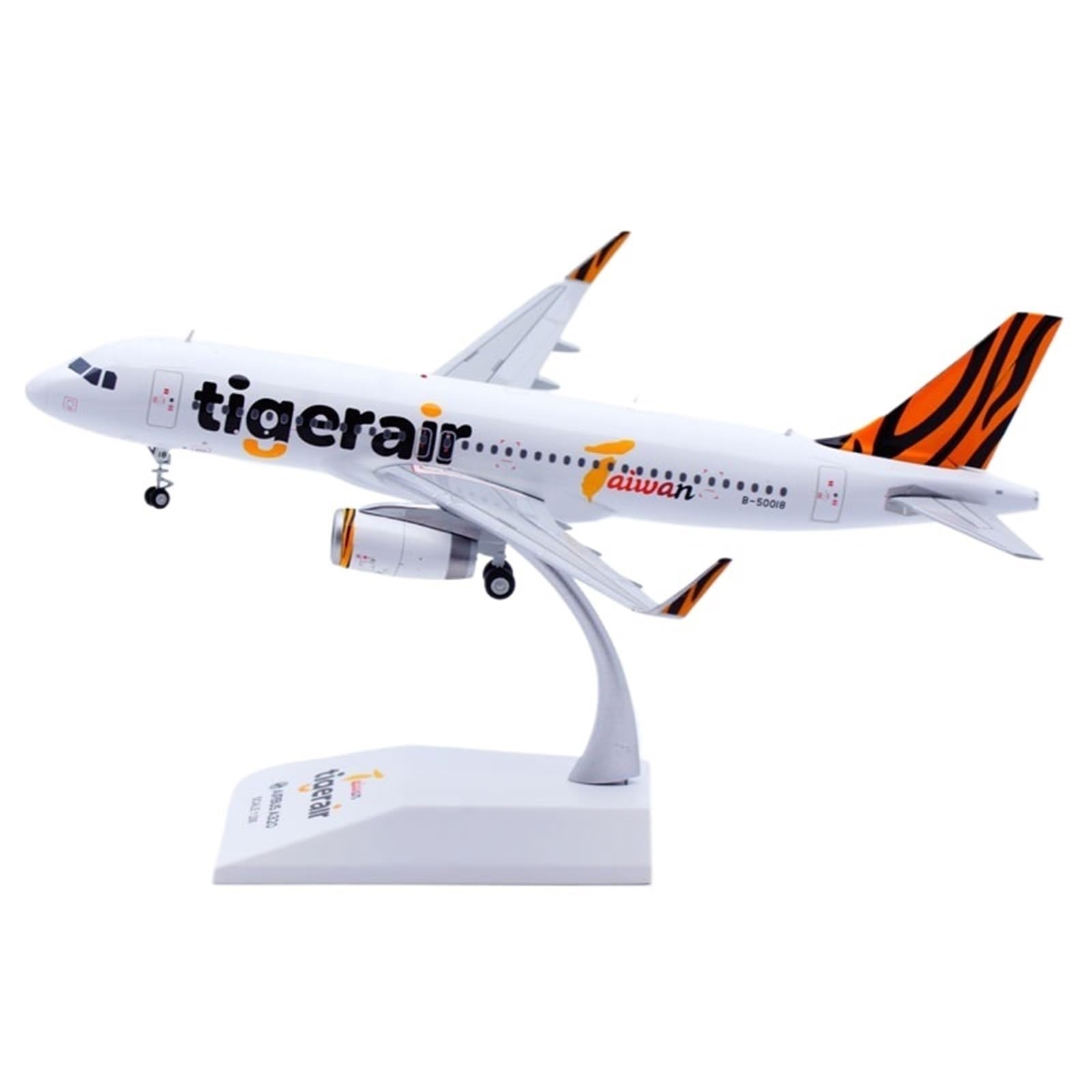 Repliki modeli samolotów 18CM 1/200 duży model wystawowy samolotu dla Tigerair tajwan A320 B-50018 statyczny wykończony samolot miniaturowy model samolotu
