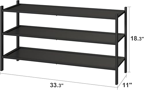 Vista 10 de Zapatero de bambú para entrada, apilable de 2 niveles, plegable, natural, organizador de zapatos para armario de pasillo, zapateros independientes