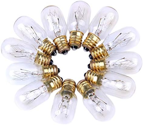 PowerVP 15 Watt Himalayan Salt Lamp Light Bulbs 12 Pack-E12 Long Lasting Incandescent Bulbs