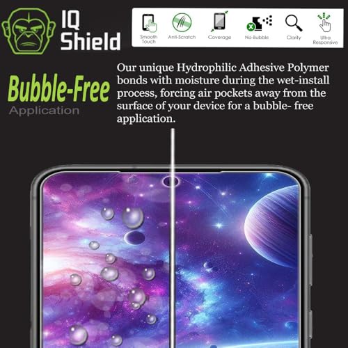 IQShield 2 Pack for Samsung Galaxy S24 Plus/Galaxy S24+ Screen Protector: Clear TPU Film, Anti-Bubble, Scratch-Resistant, Case Friendly, HD Clarity for Ultimate Protection Fingerprint Unlock