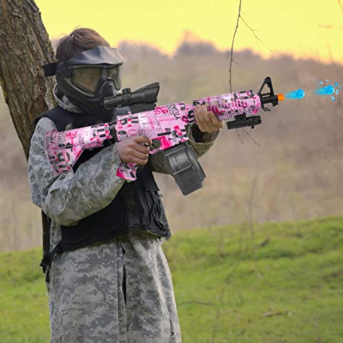 Gel Splatter Blaster For Orbeez With Drum And Scope,Splatter Blaster For Orbeez, Manual & Automatic Dual Mode Orby Blaster With 40000 Water Beads, For Outdoor Activities, Ages 12+, Pink Splat #TOP7