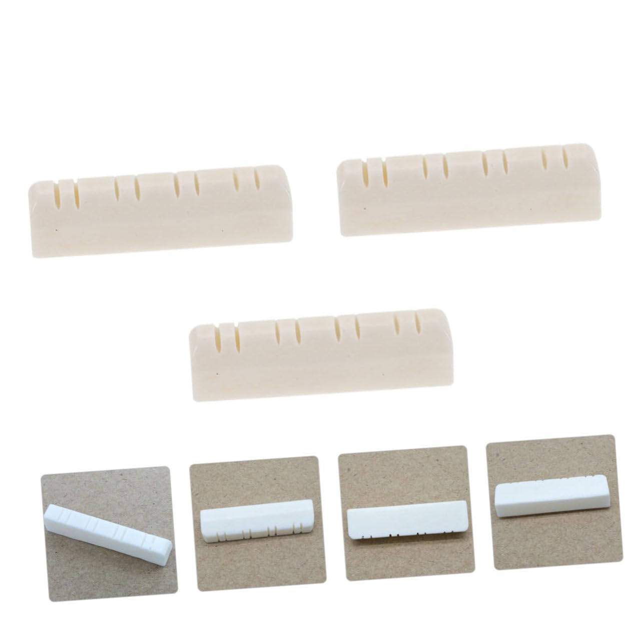 FAVOMOTO Mandolin String Nut Replacement Mandolin Instrument Accessory Bone Saddle