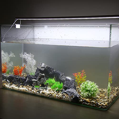 VOCOSTE Aquarium Plants Kit, Fake Fish Tank Decor Plants with Fake Cave ...