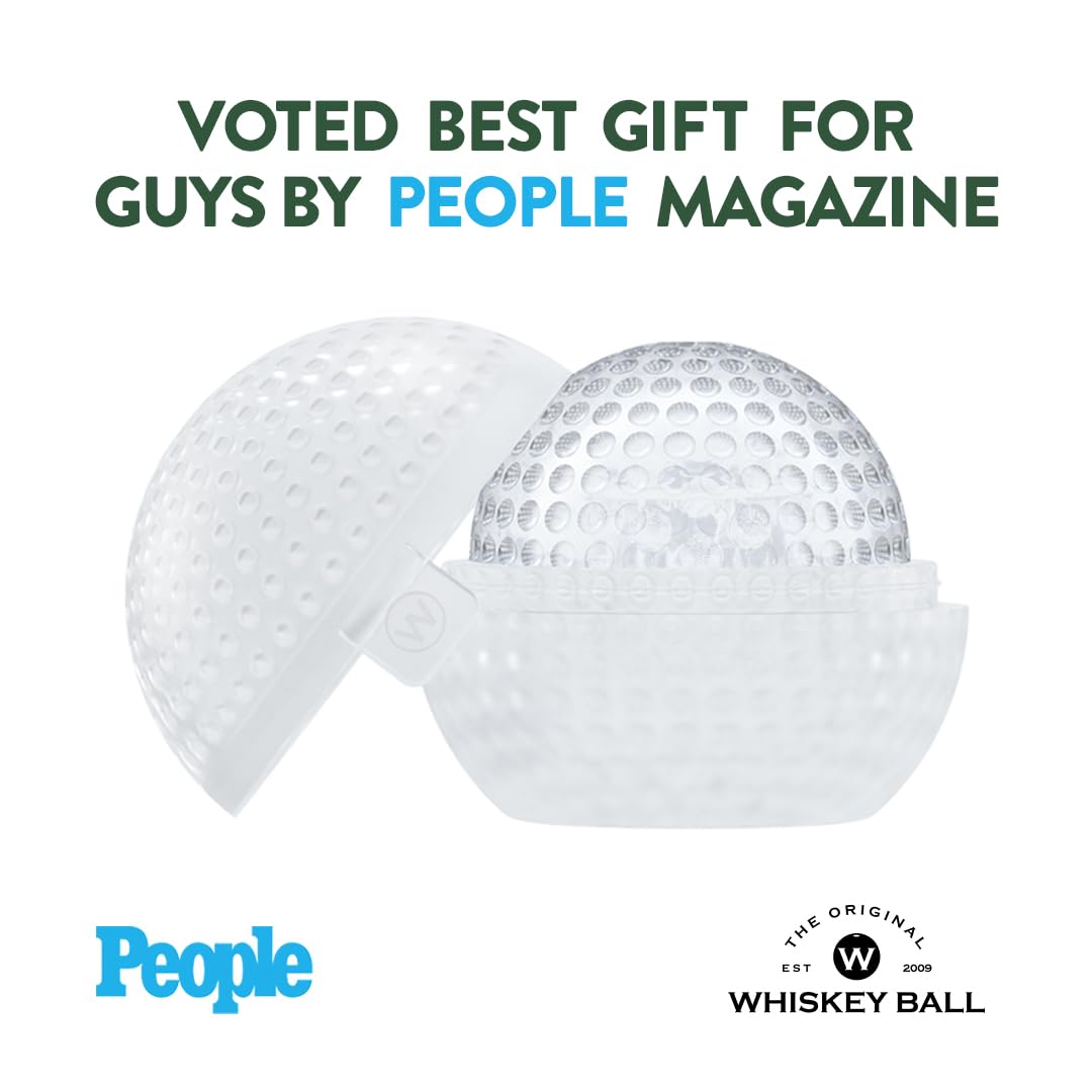 The Original Whisky Ball - Bandeja de silicona flexible para vodka, bourbon, whisky, whisky, cocteles, tequila y otras bebidas mixtas (pelota de hielo de golf, 2)