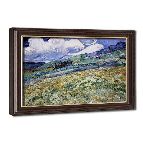 Impression sur toile Paysage de Saint Remy Van Gogh cadre 20x30 cm