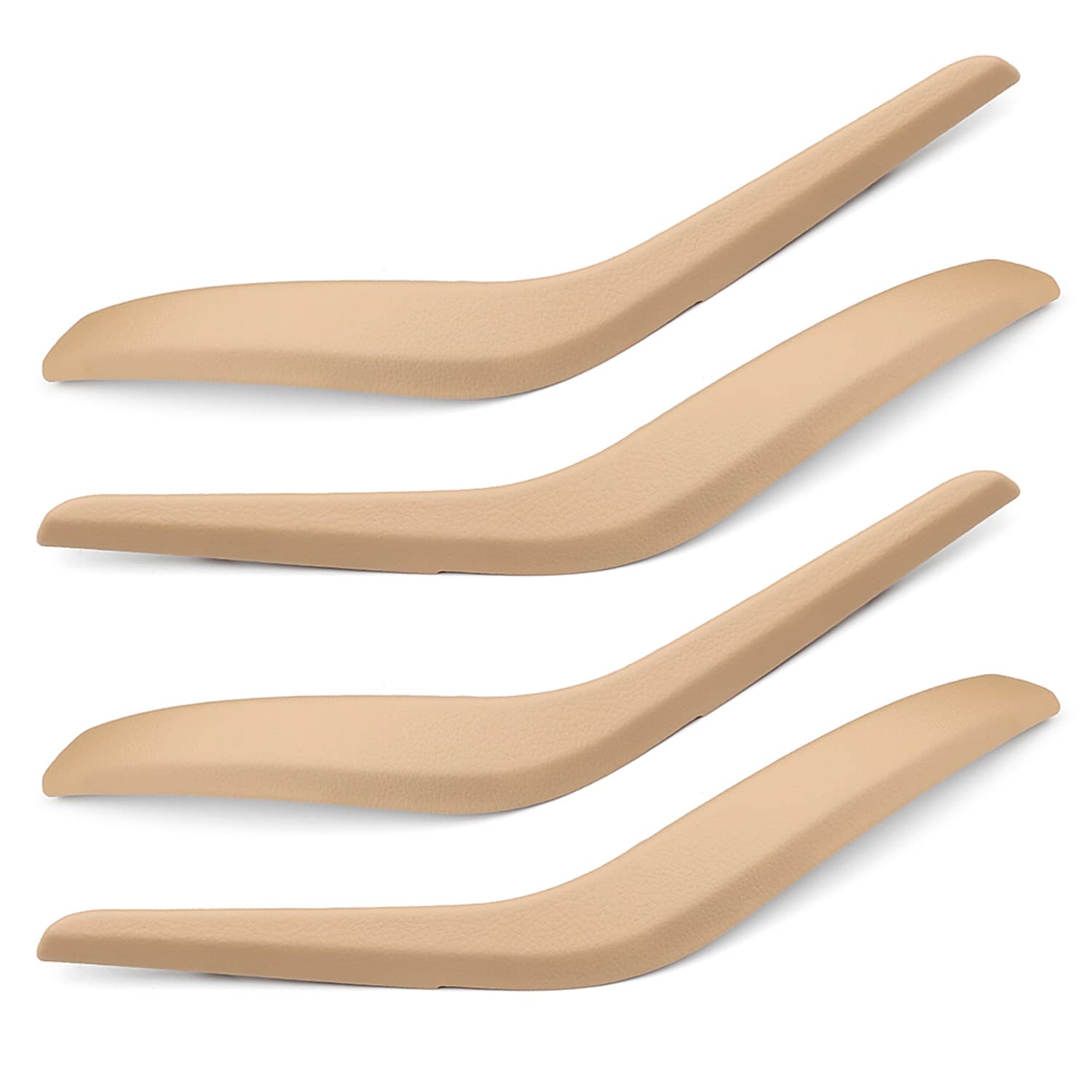 FEXON 4PCS Beige Door Handle Cover Replacement Compatible with BMW 2010-2016 X1 E84 Interior Armrest Door Bracket Pull Handle Grab Cover Trim Cream Color 51412991775 51412991776