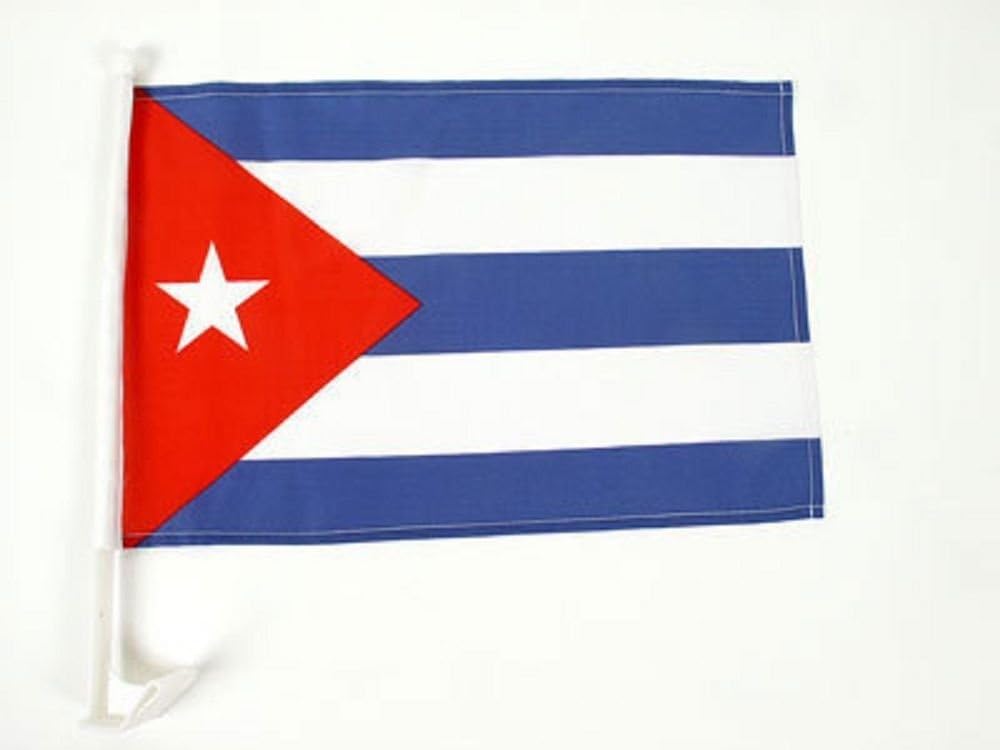 AES 12x18 Cuban Cuba Car Window Vehicle 12"x18" Flag Truck SUV Vivid Color and UV Fade Resistant Canvas Header and Polyester Material