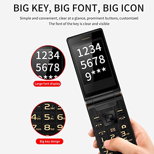 Zyyini Flip Phone With Camera, Senior Flip Phone Unlocked 2G, Dual Sim Flip Phone, One Touch Dial, 2.8In Screen, For Seniors & Kids(Gold) #TOP5