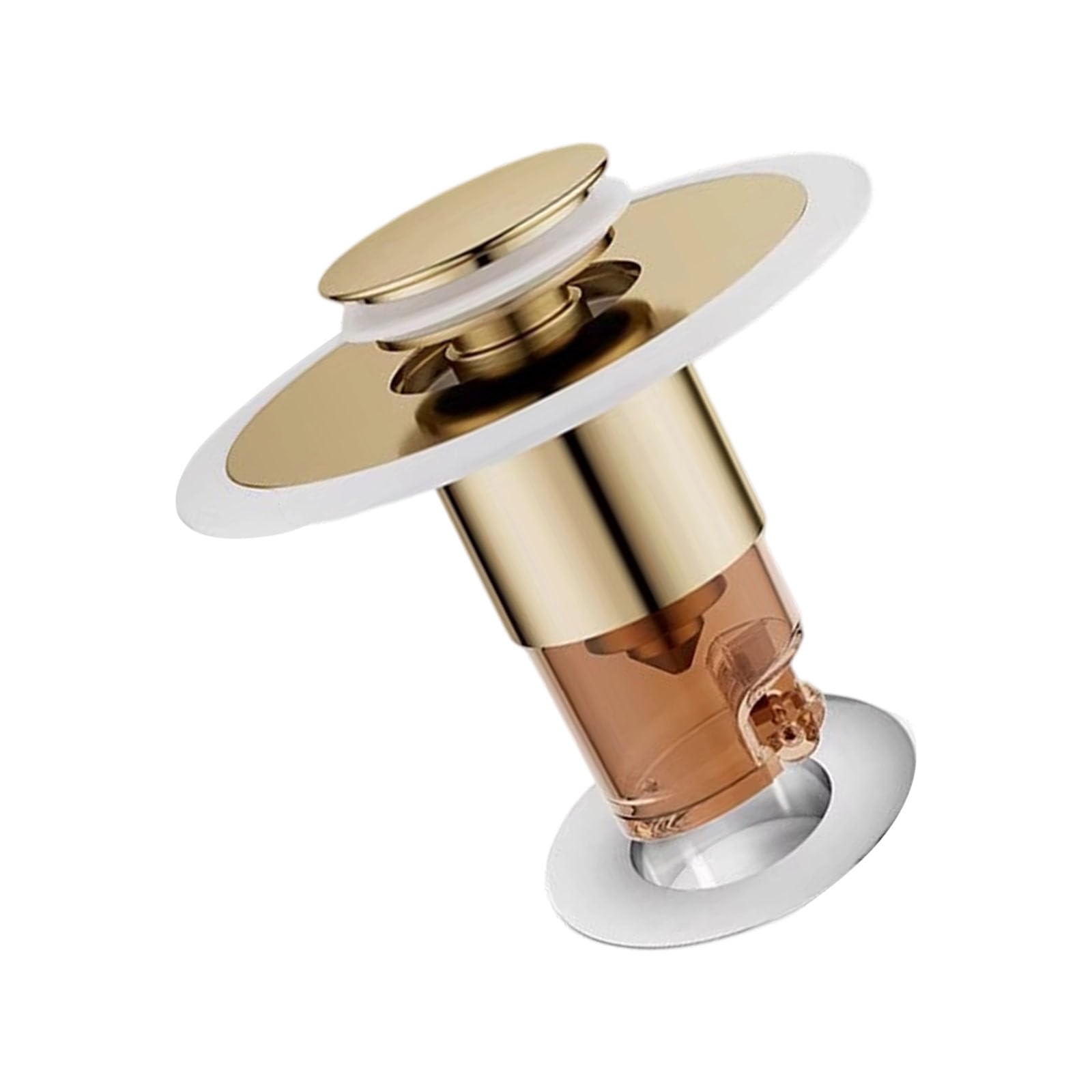 Brass Drain Filter Bounce Cores Sink Drain Plug Sinks Basins Drains Basket Stoppers for Bathroom Kitchen Enduring for Kitchen Bathroom Stoppers