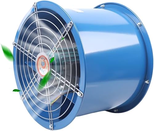 Vista 9 de Ventilador de escape Ventilador de ventilador de utilidad de 12 pulgadas, ventilador de flujo axial industrial de 125 W, extractor de ventilador