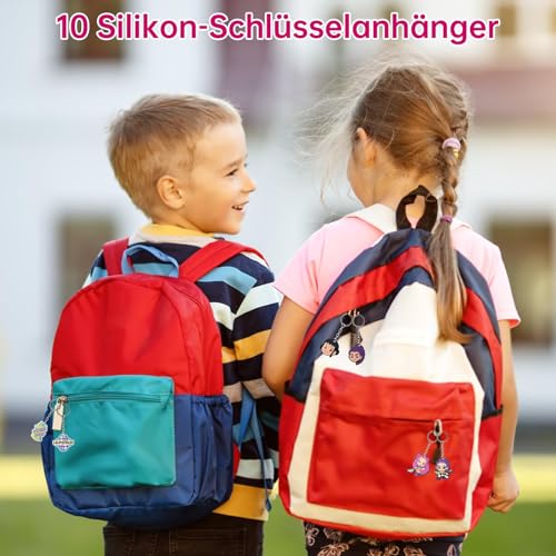 Mitgebsel Kindergeburtstag Gastgeschenke, 82pcs Hunter-Anime Design Mitbringsel Set mit Geschenktüten Schnapparmbänder Schlüsselanhänger Aufkleber, Party Kleine Geschenke & Give Aways für Mädchen