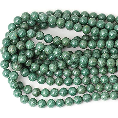 CHEAVIAN 35PCS 10mm Natural African Jade Gemstone Round Loose Beads for Jewelry Making DIY Findings 1 Strand 15" - Thumbnail 3