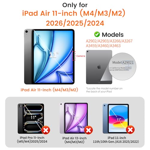 Image of PandaShield 2-Pack Privacy Screen Protector Easy-Installation Box for iPad Air [11-in] M4 /M3 /M2 (2026 /2025 /2024), Anti-Spy, Bubble Free, Scratch Resistant, Apple Pencil Support