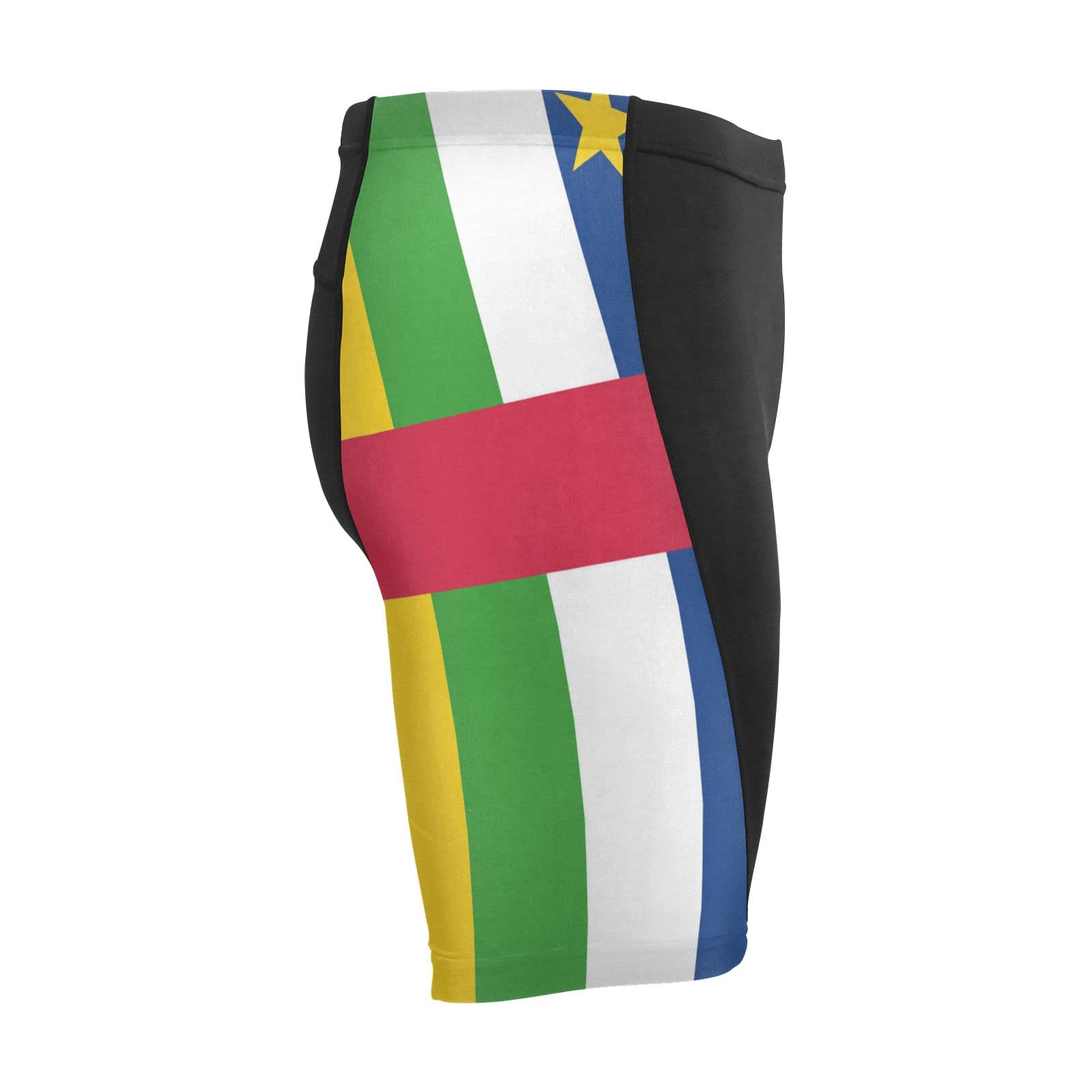 Central African Republic Flag Men's Bike Shorts Padded Cycling Bicycle Biking Shorts Tight Multicolor