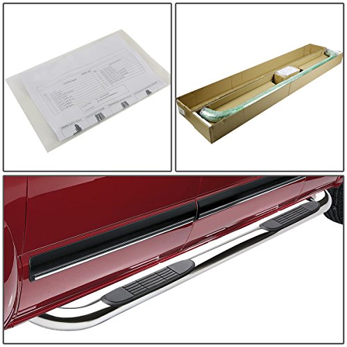 3 Inches Side Step Nerf Bar Running Boards Compatible With Yukon Xl Suburban Avalanche 1500 Crew Cab 00-14, Stainless Steel, Polished Chrome #TOP3