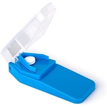 Ezy Dose Pill Cutter and Splitter, Cuts Pills, Vitamins, Tablets, Stainless Steel Blade, Travel Sized, Colors May Vary