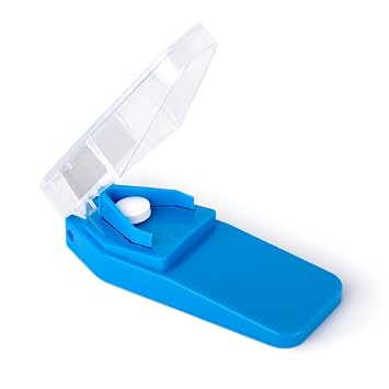 Ezy Dose Pill Cutter and Splitter, Cuts Pills, Vitamins, Tablets, Stainless Steel Blade, Travel Sized, Colors May Vary
