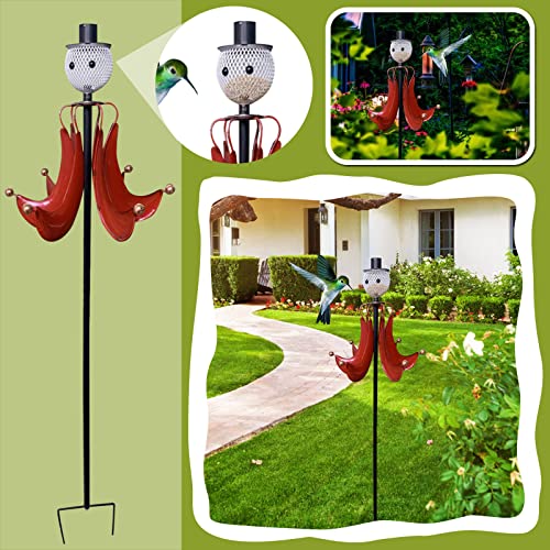 Feeder Pole Metal ArtsYard Hanging Bird Flower Outdoor Decoration Garden Bird Feeder Kitchen,Dining & Bar Squirrel Stopper Pole Extension (Red, One Size) - Image 3