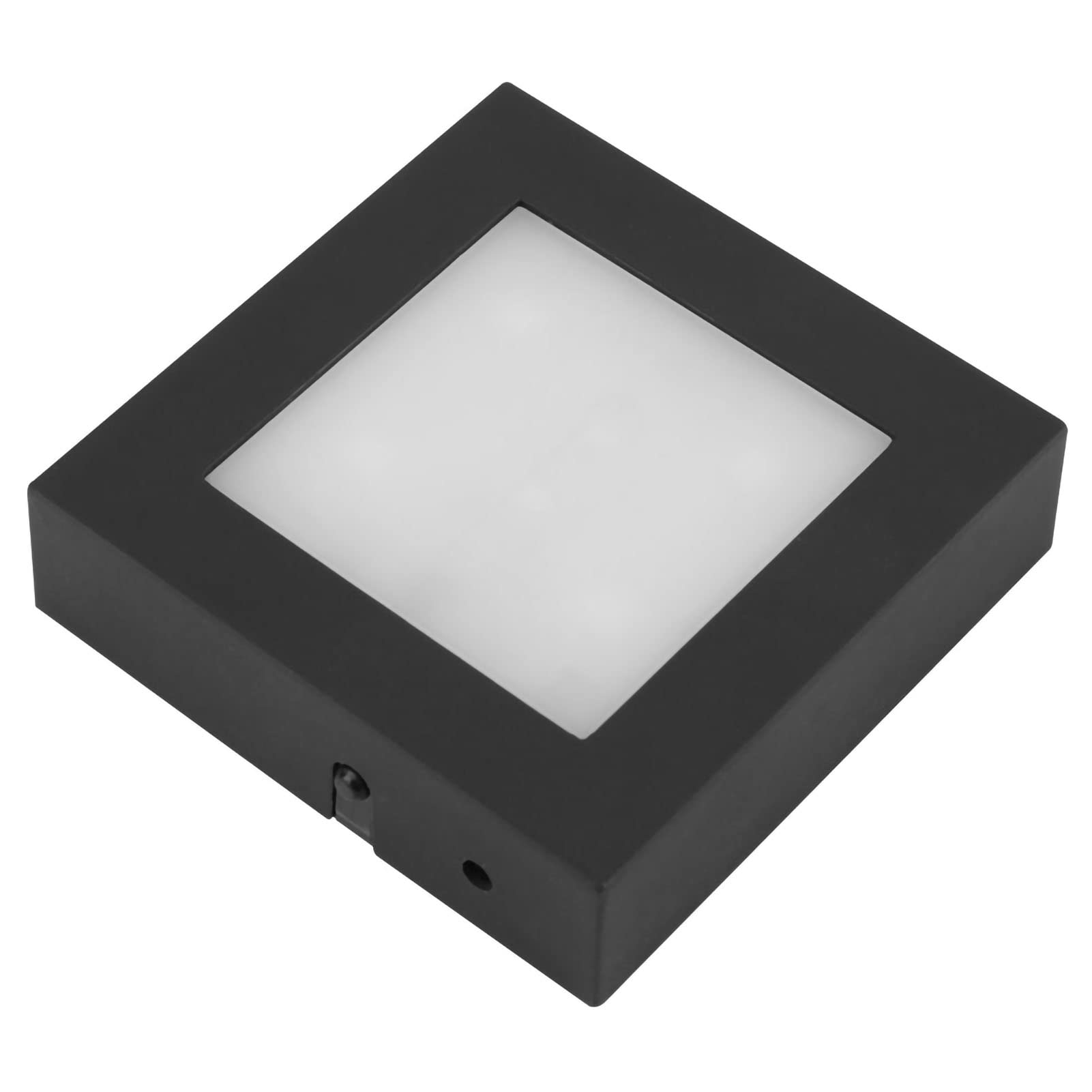 Crystal Base Stand, Wal Front 4 Types Colorful LED Light Crystal Display Stand Base for Home Decoration, Display (Square 6-Light USB Round Hole Battery (Shipped)