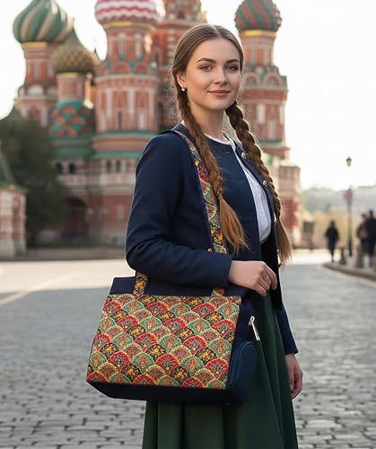 Image of Printed Handbag for Women | Office Bag | Stylish Bag for Office Use | Nylon Large Shoulder Bag 20 Liter | Stylish Tote for Office Use | Purse for Women | Vegan Handbag | Daily & Travel Use