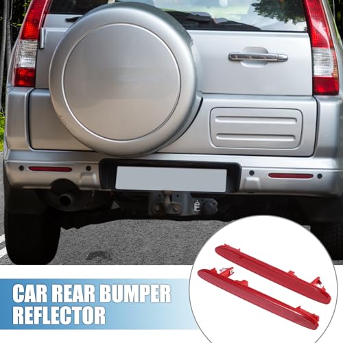 Image of Car Rear Left Right Bumper Reflector 33555-SEA-013 33505-SEA-013 for Honda CR-V EX LX SE 2005-2006 Plastic Red (Set of 2)