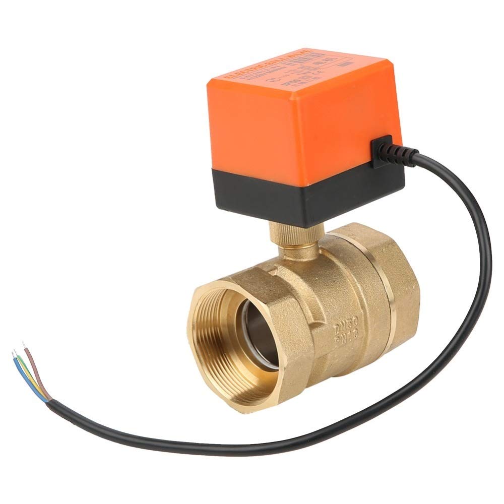 Válvula de bola Cerrar Switch AC 220V G2 DN50 2-Way 3-Wire 2-Point válvula de bola motorizada eléctrica Brass control