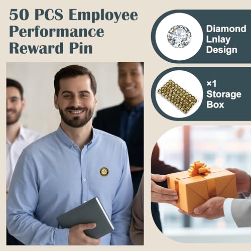 Image of Ferreve 50 /20 Pcs Year of Service Pins Employee Excellence Award Lapel Pin Performance Recognition Reward Anniversary