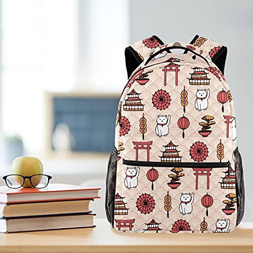 Sac à dos d'école mixte multicolore style décontracté à imprimé plantes tropicales