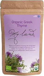 Sponsored Ad - My Land Organic Greek Thyme - Hand Picked From Mount Olympus - Traditionally Dried And Cut Leaves Free From...