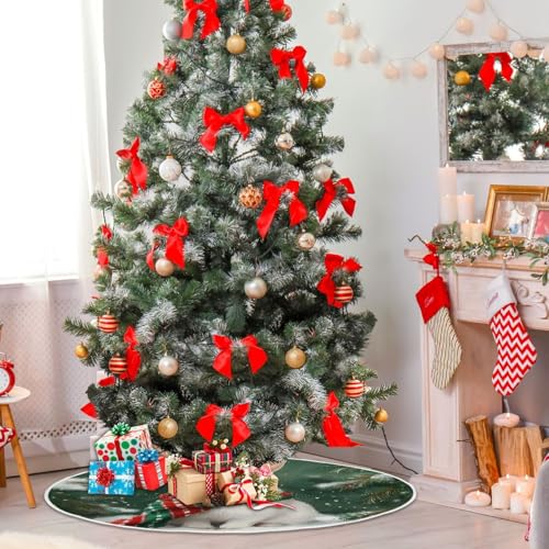 Jupe de sapin de Noël lapin 122 cm pour décor rustique - 5