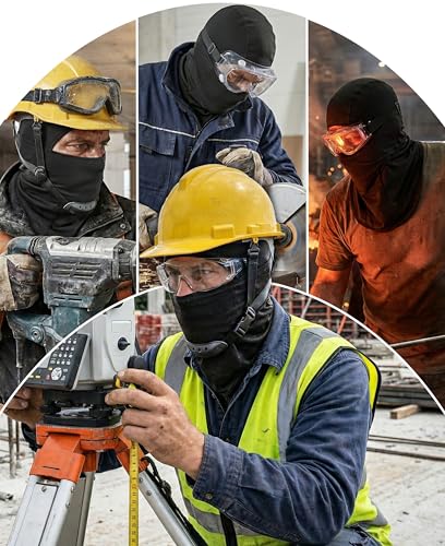 Image of BOCOMAL FR Face Mask Flame Resistant Balaclava 5.5oz Lightweight Arc Rated Helmet Liner Covering Hood for Welding