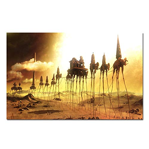 Toile Salvador Dali pour déco salon moderne grand format abstrait 85x120cm