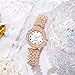 Women Diamond Watchs Luxury Fashion Ladies Bangle Bracelet Set Wrist Watch Female Dress Watch (Silver) (01 Rose Gold)