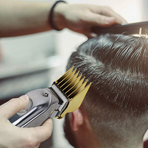 Professional Hair Clipper Guards Guides Hair Cutting Guides #3170-400- 1/8” To 1 Fits For All Wahl Clippers (Gold Magnetic 10 Pcs) #TOP5