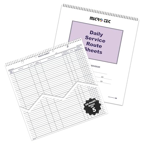 MICRO TEC Daily Service Route Sheets – 12" x 15"