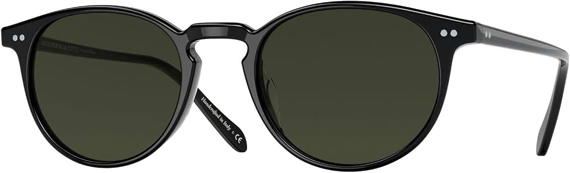 Oliver Peoples RILEY SUN Sunglasses - Semi-Matte Amber Tortoise Frame & Cobalto Lenses (Size 49/20/150) - View #3