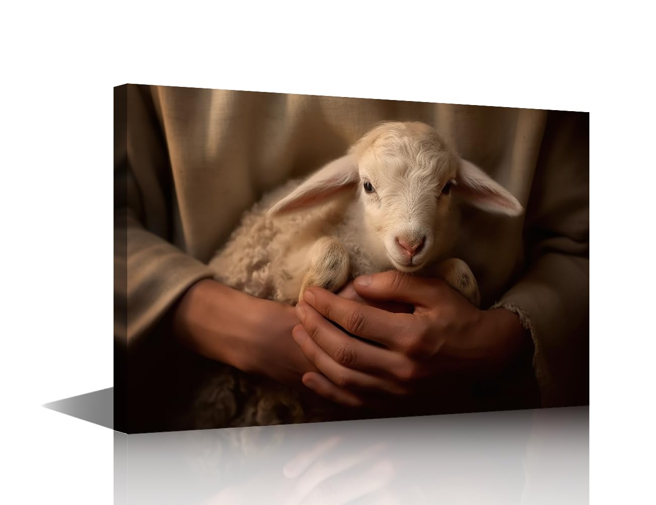 TISHIRON Home Decorations for Living Room Jesus Lost Lamb Paintings Canvas Wall Art 1 Piece Wall Art Artwork for Home Walls Christian Wall Decor Gallery-Wrapped Posters And Prints