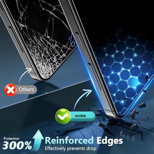 Image of NISHTECH 100% Fingerprint Unlock Support Privacy Tempered Glass for Samsung Galaxy S22, S23 5G Anti-Spy, Anti-Glare Screen Protector, Full Coverage, 9H Hardness With Installation Kit
